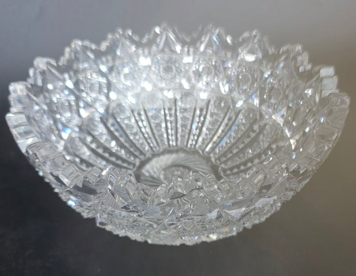 ABP cut glass bowl American brilliant period 1886 -1915 bob13