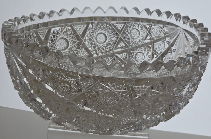 ABP cut glass bowl American brilliant period 1886 -1915 bob51