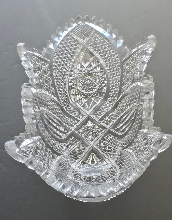 ABP Cut glass oblong shape dish bob24