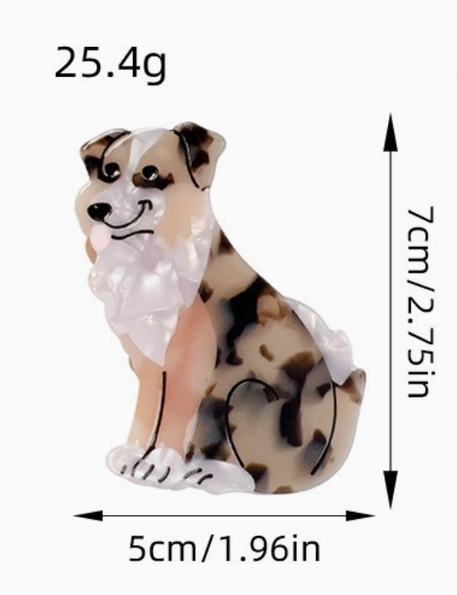 Australian Shepherd Hair Claw Clip
