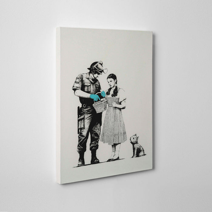Banksy Stop and Search Canvas Wall Art - SharpWallArts