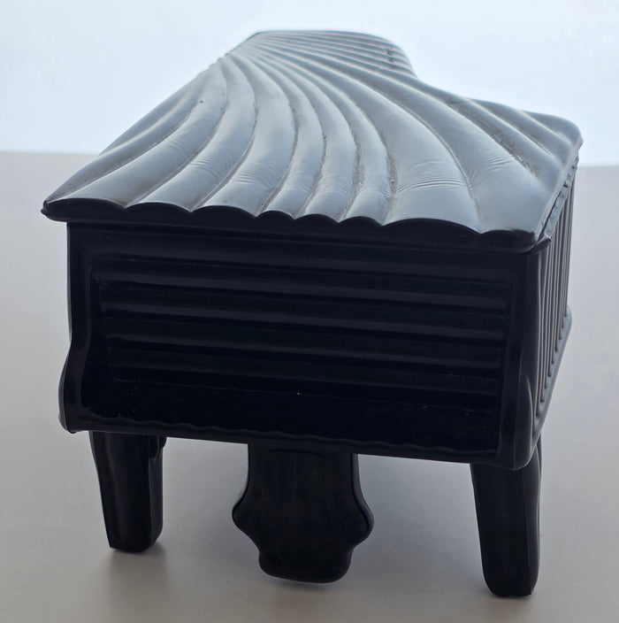 Black glass jewelry box