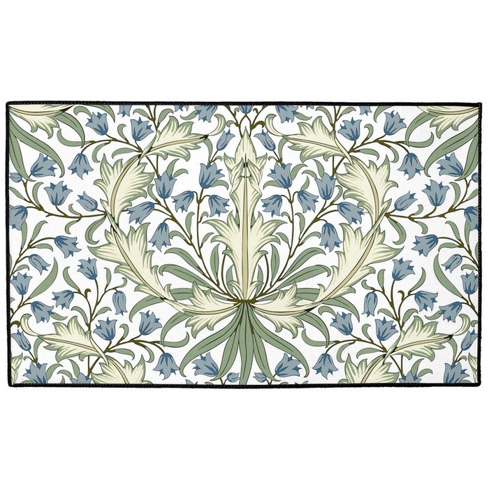 Bluebell Indoor/Outdoor Floor Mat William Morris Blue White