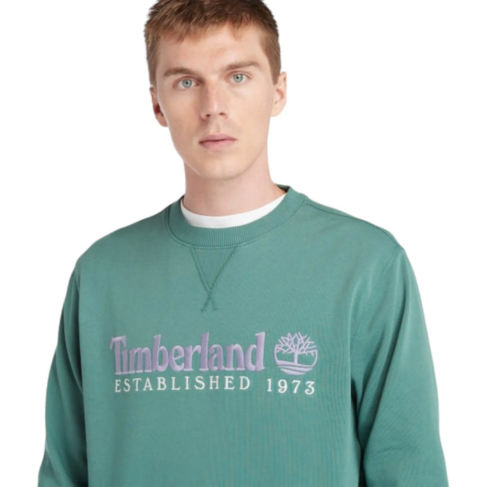 Buzo Timberland Established 1973 Logo Verde Agua