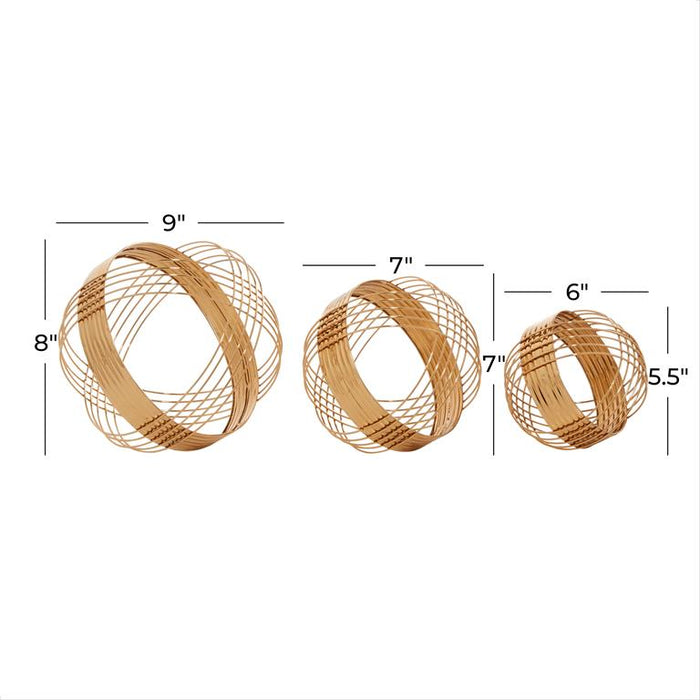 COSMOPOLITAN GOLD METAL GEOMETRIC SCULPTURE