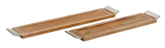 Dark Brown Mango Wood Contemporary Tray