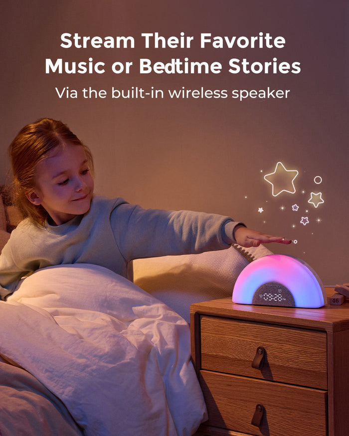 DreamSync Tech™ Smart Baby Sound Machine - Rainbow Light & App Control