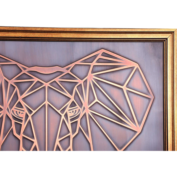 Elephant Head Copper Wall Art - Artwork available at Dekadron for $79.90