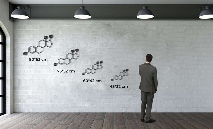 Estrogen Molecule Metal Wall Art - Decor available at Dekadron for $54.90