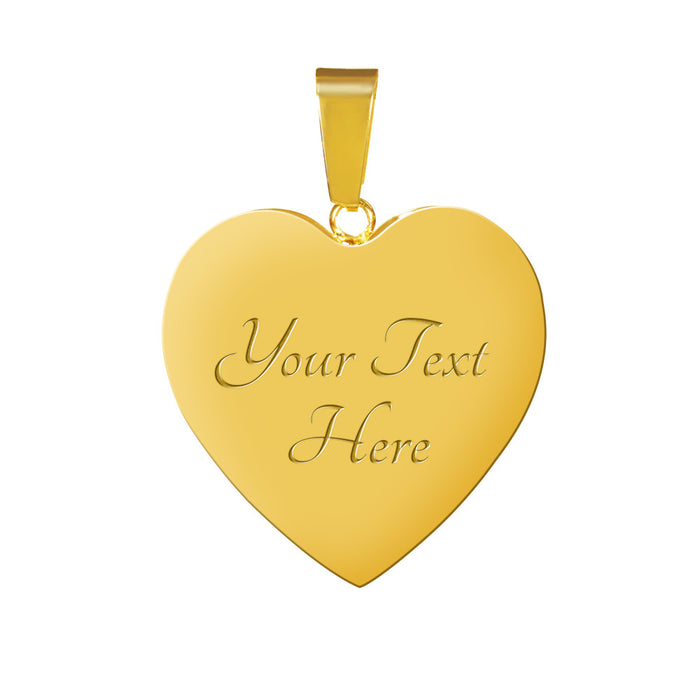 I Will Love You Forever with Heart Charm Bangle in Gold & Stainless Steel