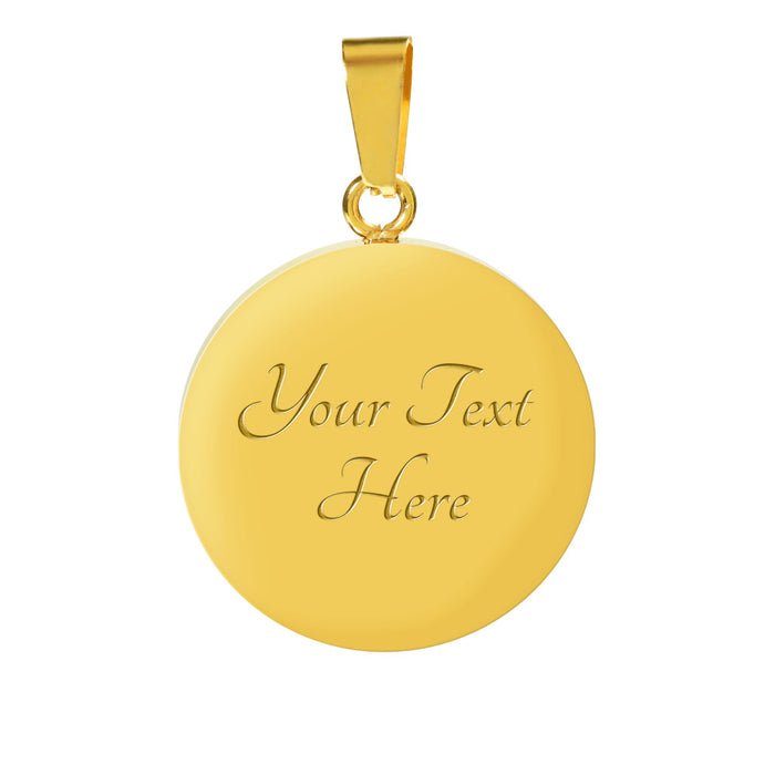 I Will Love You Forever with Transparent Circle Charm Bangle in Gold & Stainless Steel