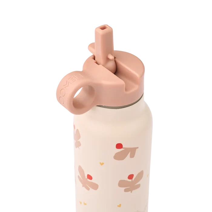 Liewood - Falk Water Bottle - Butterfly / Apple Blossom - Mabel & Fox
