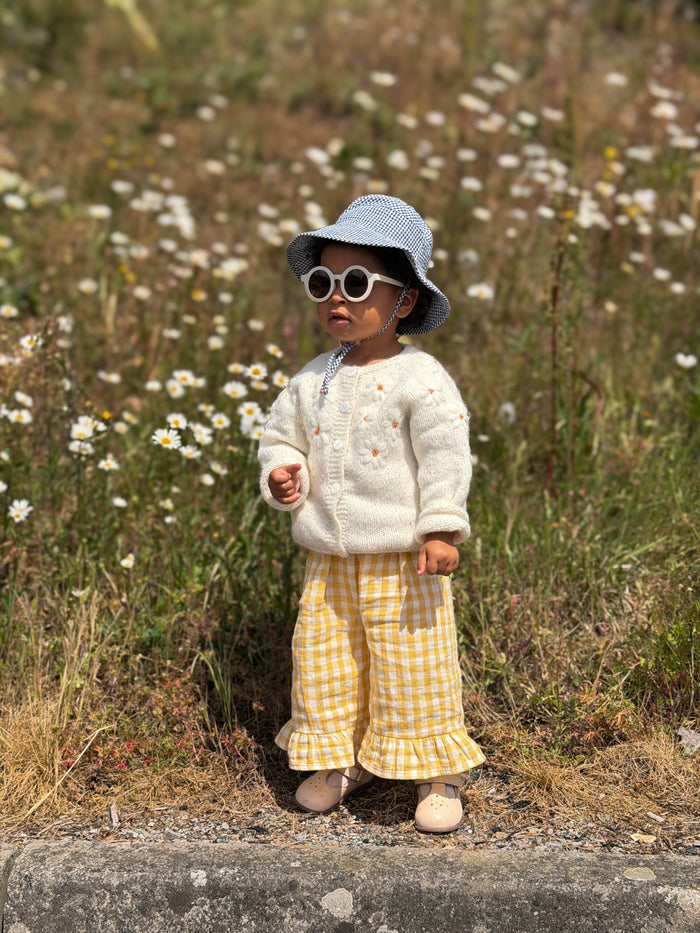 Mabel & Fox - Gingham Sun Hat - Black - Mabel & Fox