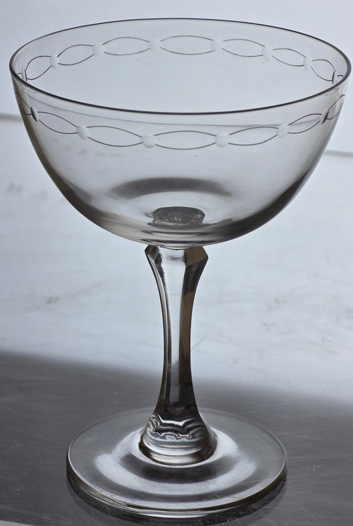 Pair Signed Lenox Crystal sentiment tall sherbet's glasses replacement