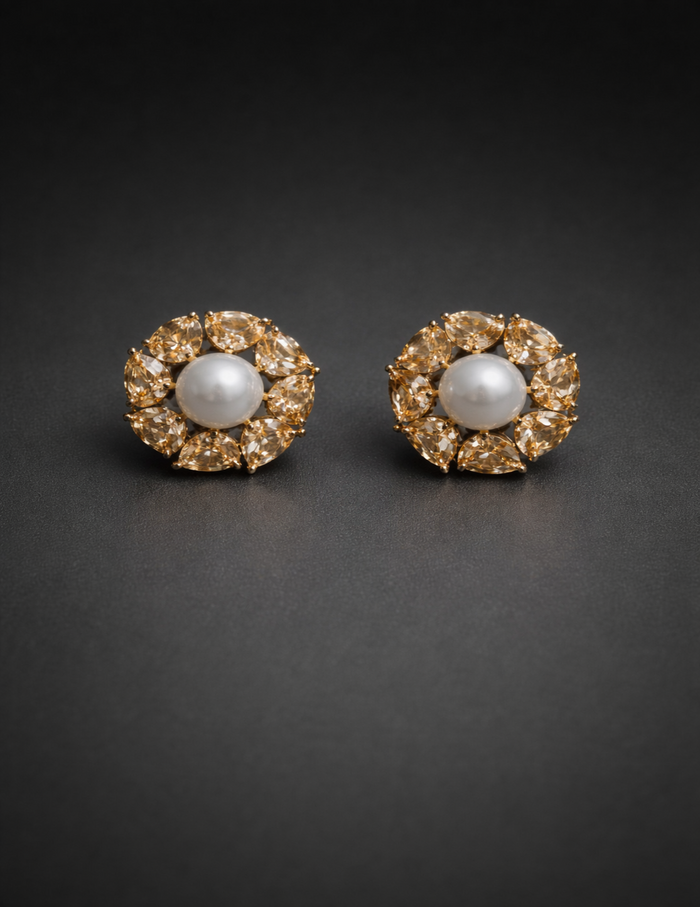 Pearl Bloom Stud Earrings