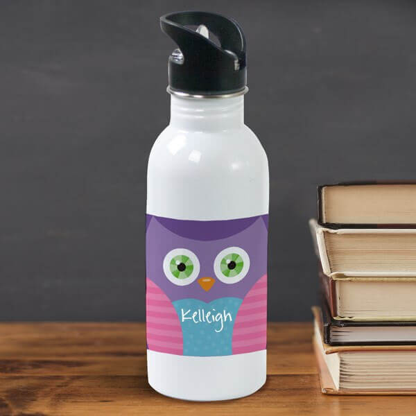 Personalized Owl Water Bottle