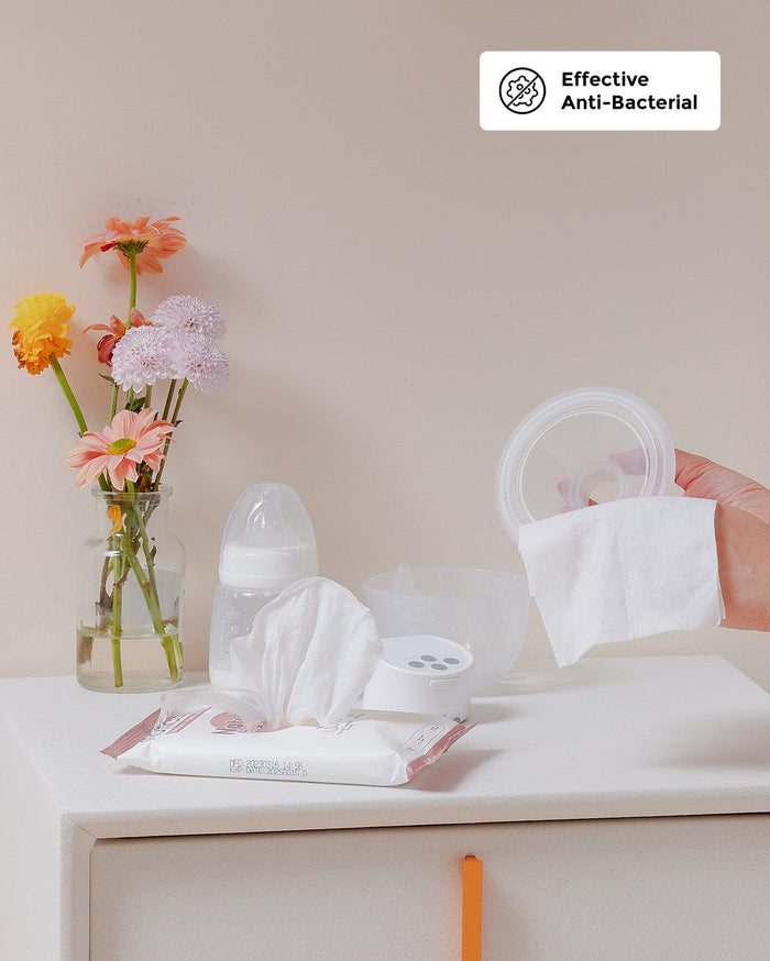 Pumping Essentials Bundle: Breast Pump Wipes, Reusable Breast Pads & Milk Storage Bags