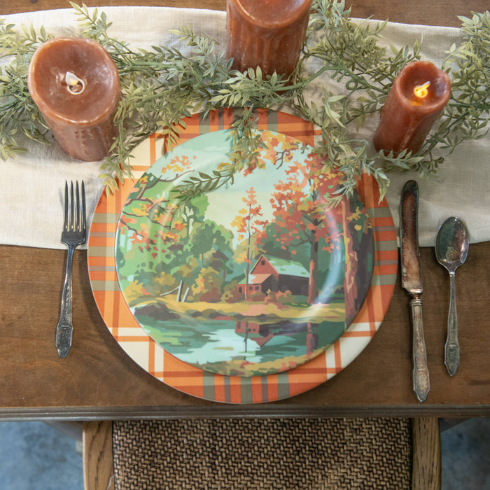 Ragon House Vintage Inspired Paint By Numbers Cabin In The Woods Melamine Plate