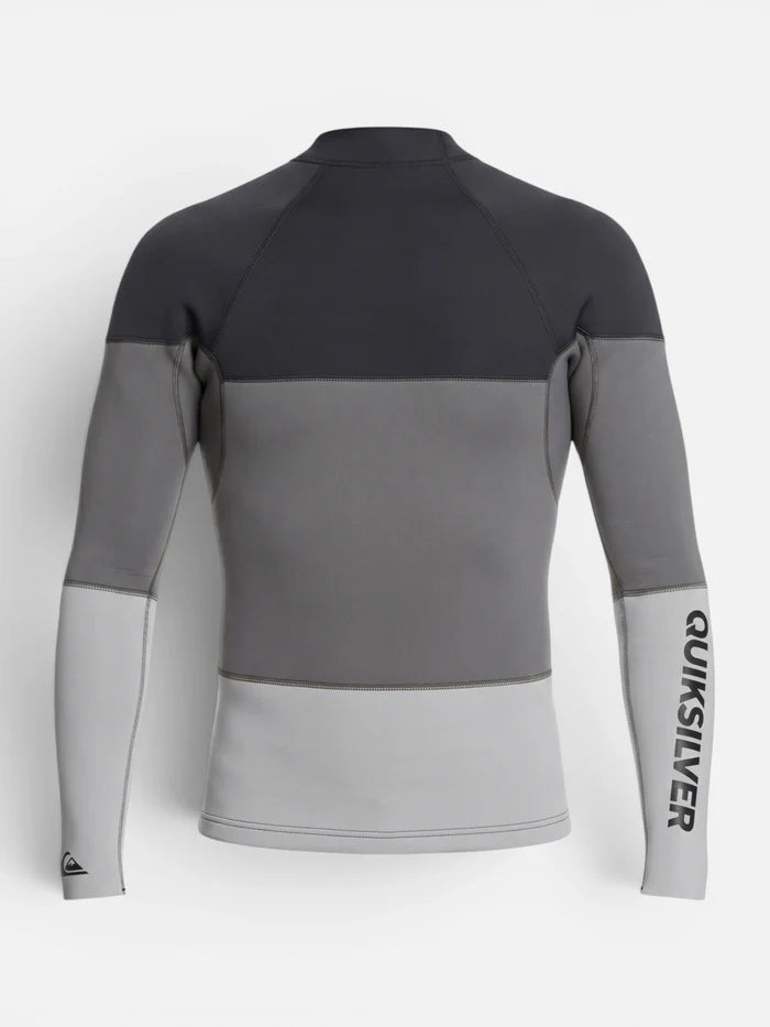 Remera ML Neoprene Quiksilver 2 Wave Negro Gris