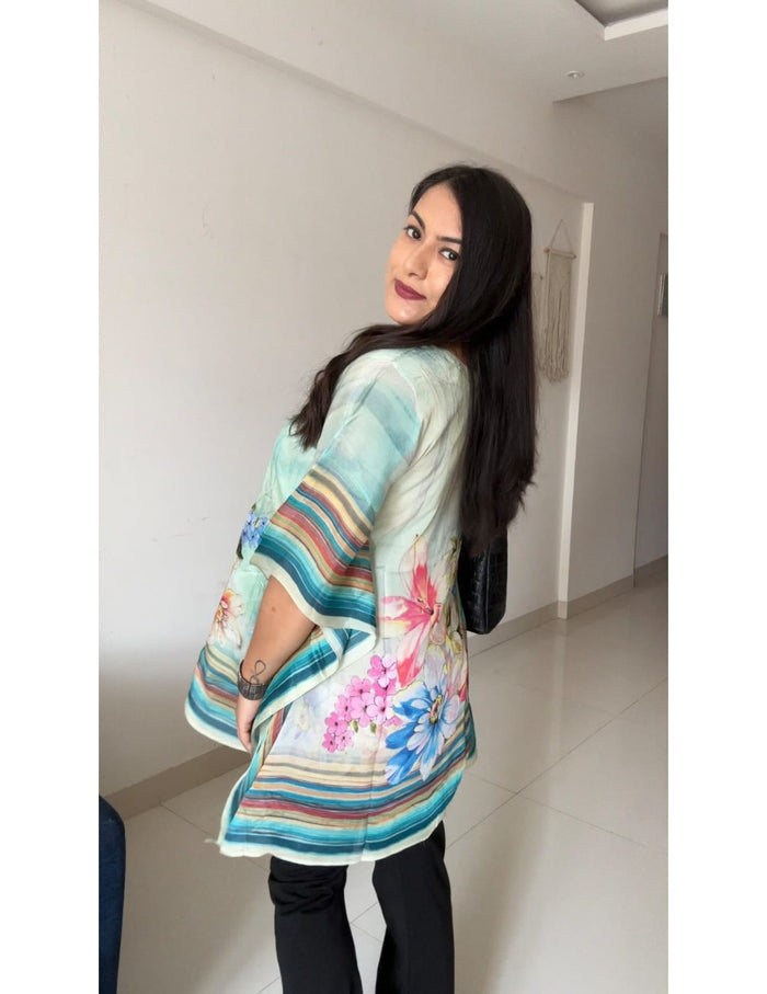 Sage Green Bloom Kaftan