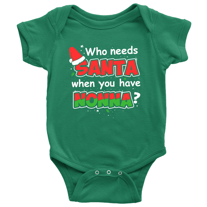 Santa Nonna Baby Onesie