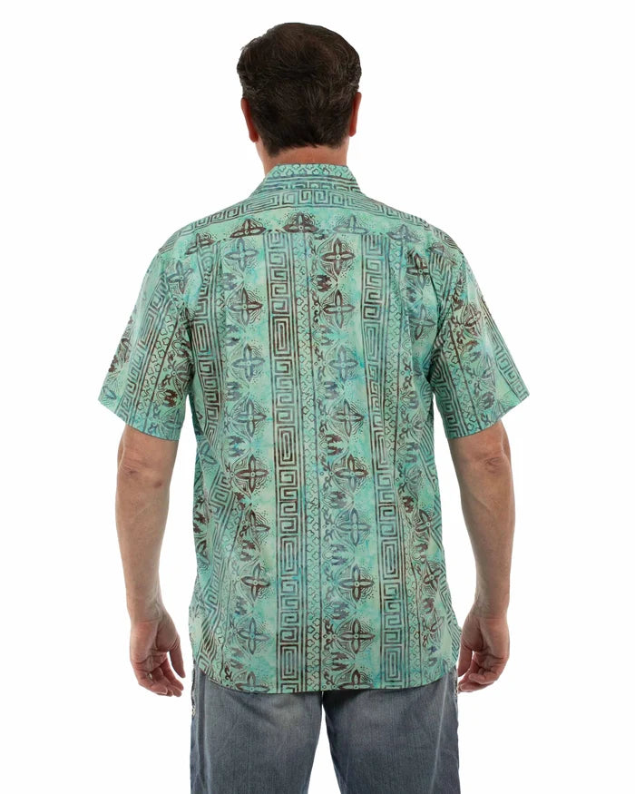 Scully Teal Batik (5403) - Men's Casual Shirt