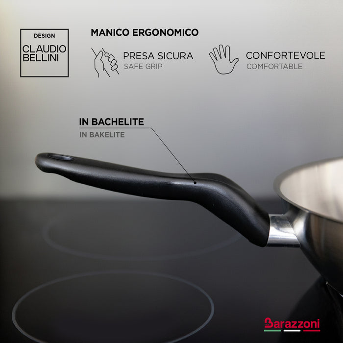 Set inox 2 pezzi - Padella 24 cm + Wok 28 cm
