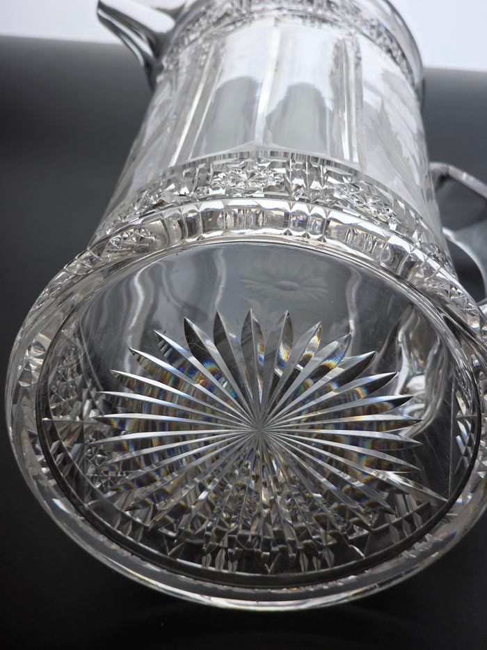 Signed Sinclair American Brilliant Period Cut Glass Pitcher Antique Bob3
