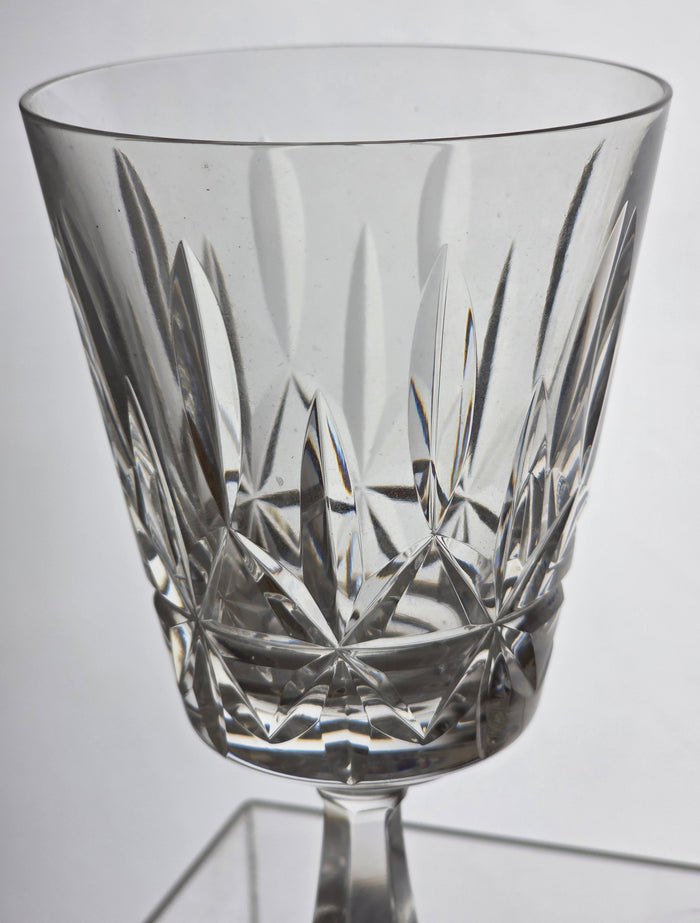 Signed Waterford CUT GLASS Rosslare goblet crystal pair