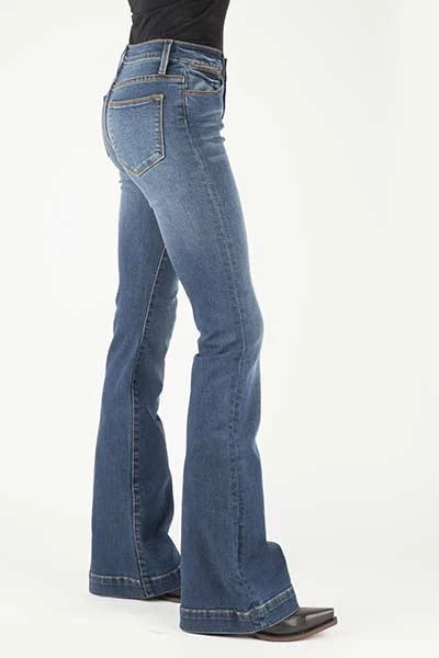 Stetson 921 High Waist Flare Fit (Brown/Medium Wash) - Women's Jeans (Closeout)