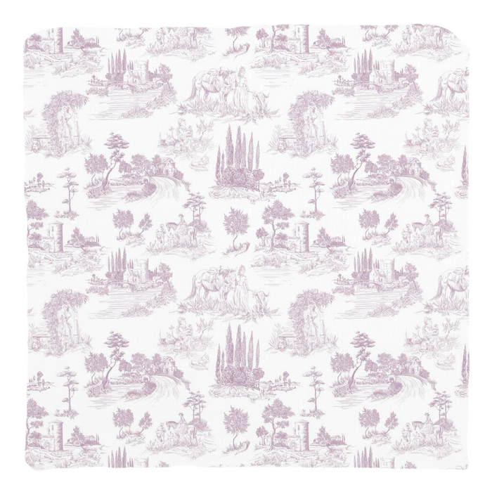 Toile de Jouy Cotton Pillows Lilac Blush