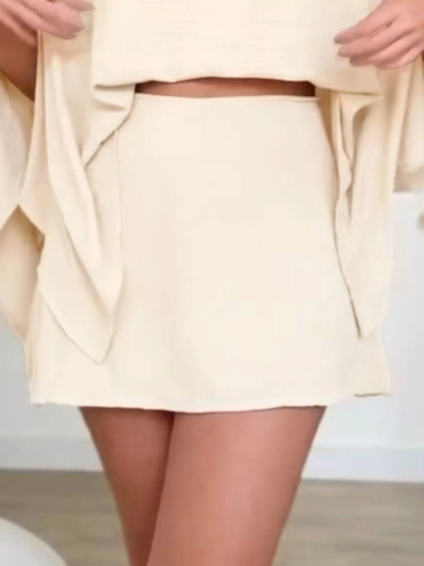 Hazel Blues® |  Side Slit Top and Mini Skirt Set