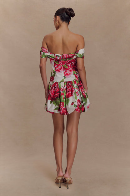 Giovanna Off Shoulder Mini Dress - Sonia Rose Print