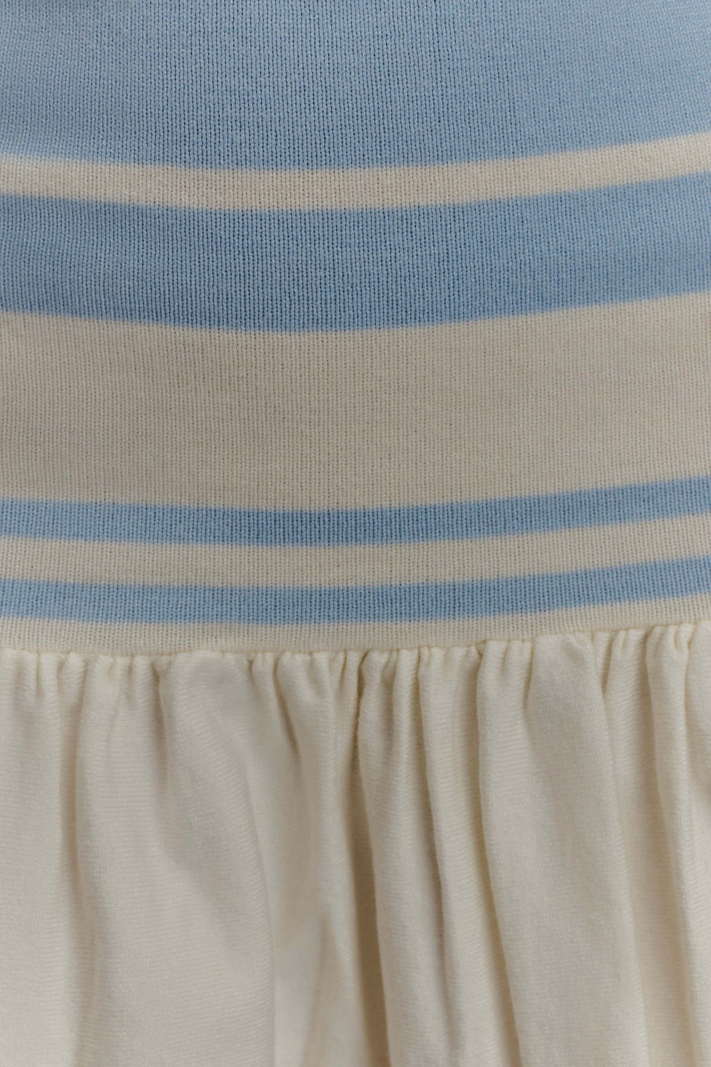 Ellison Contrast Knit Mini Dress - Blue/White