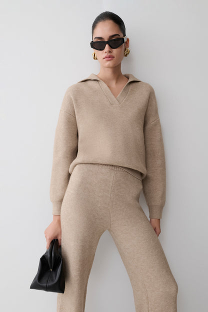 Luca Knit Jumper - Beige Marle