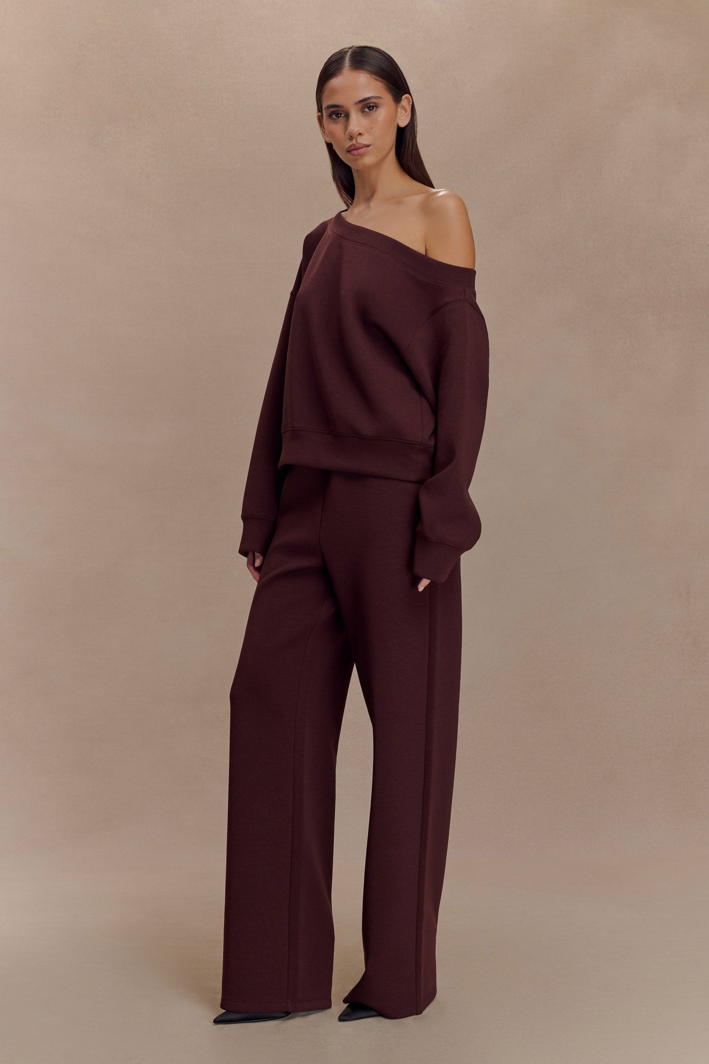 August Straight Leg Jogger - Chocolate
