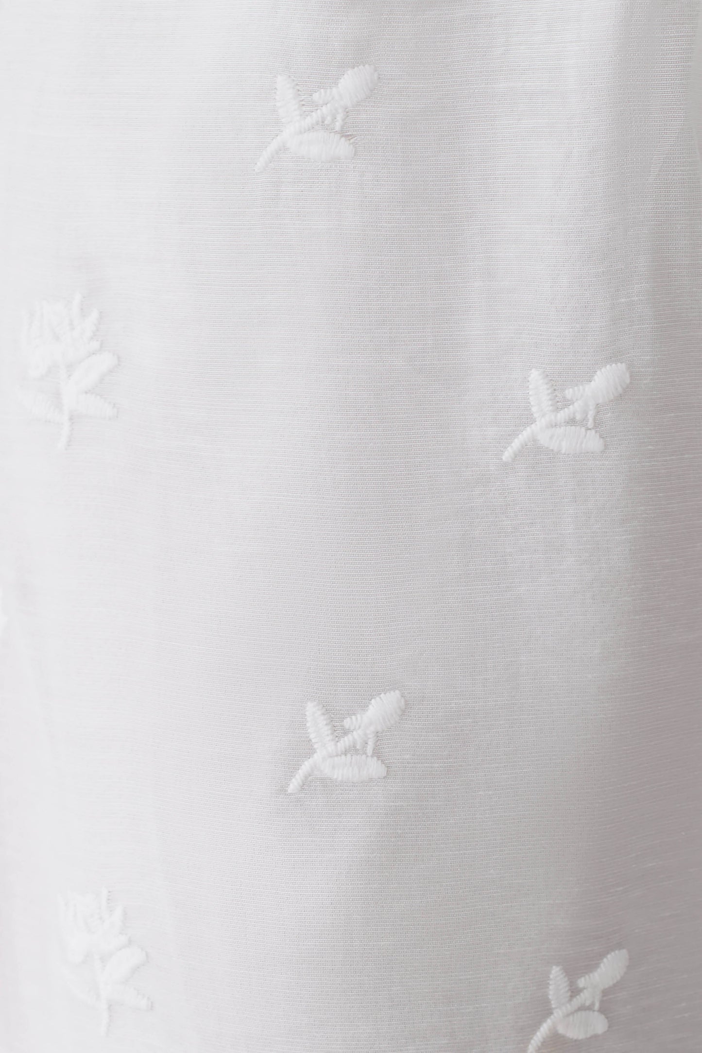 Vivian Tie Waist Embroidered Pant - White