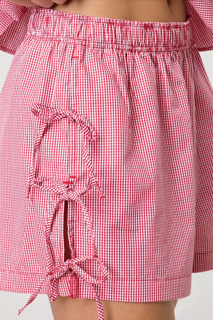 Casual Stripe Solid Drawstring Shorts