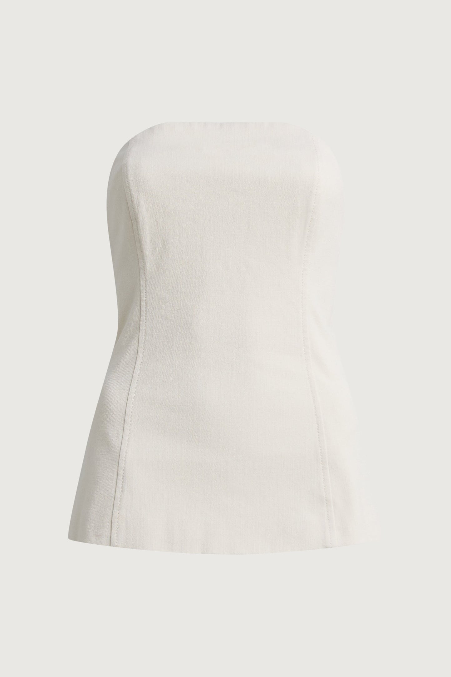 WOVEN TWILL TUBE TOP
