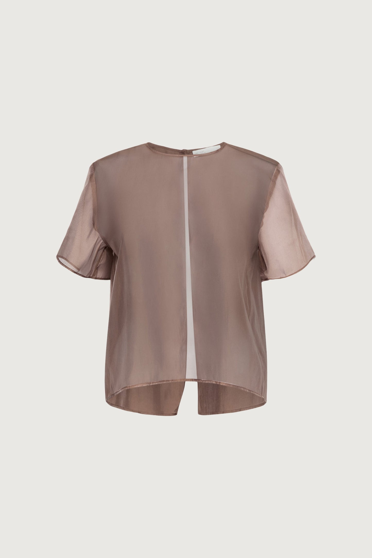 ORGANZA SHEER BACK SLIT TOP