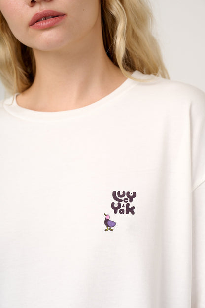 Benny - Oversized Heavyweight Cotton T-Shirt in Musical Cat