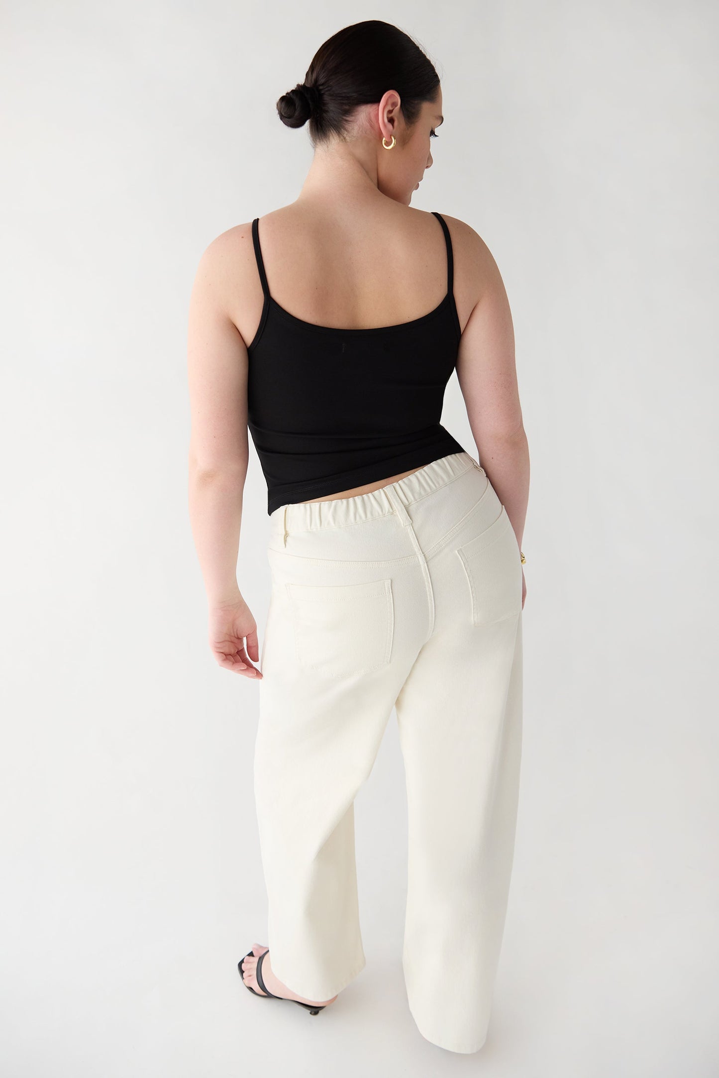 REGULAR LENGTH TWILL BARREL LEG PANT
