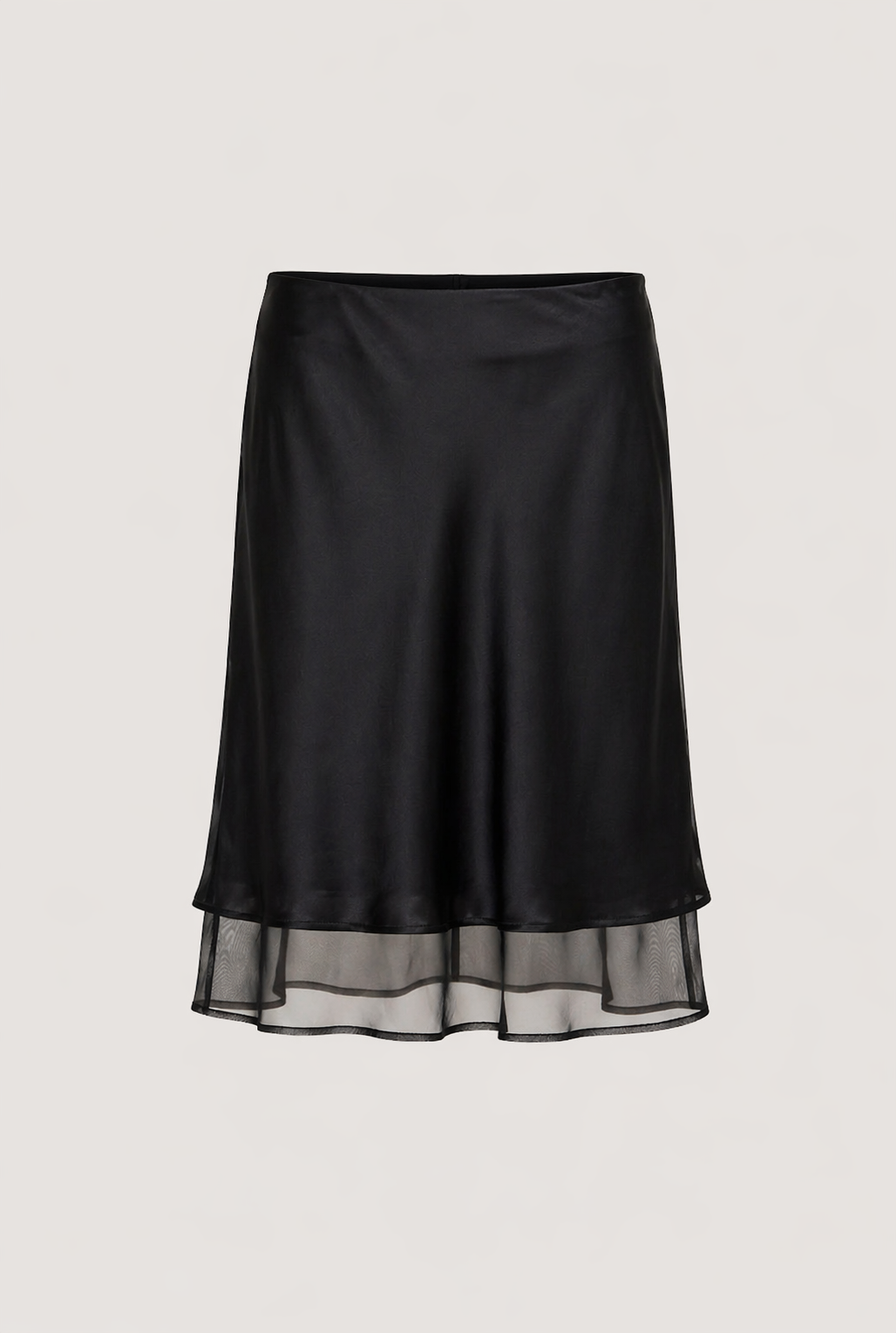 LAYERED SHEER HEM SLIP SKIRT