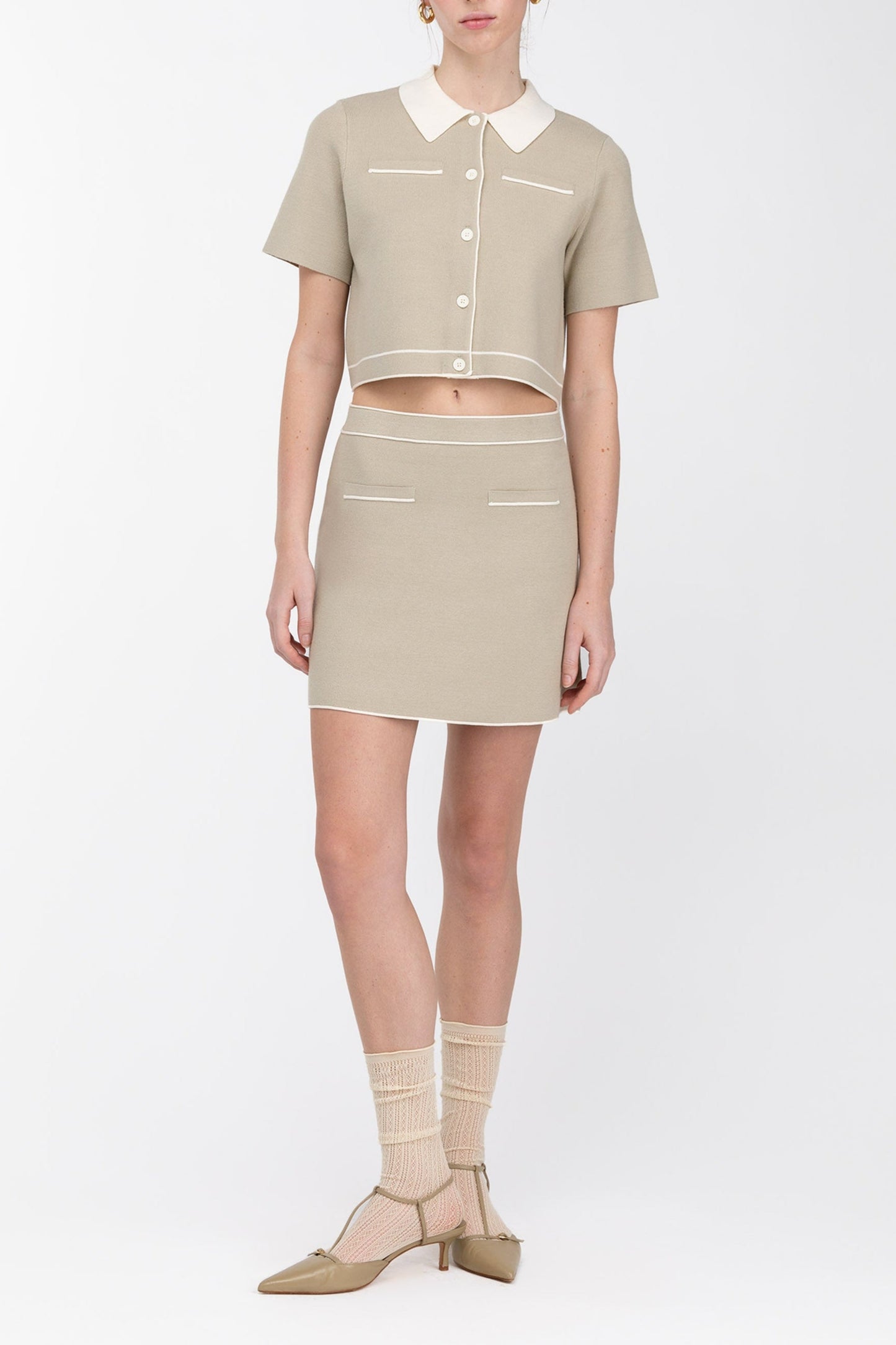 KNIT MINI SKIRT