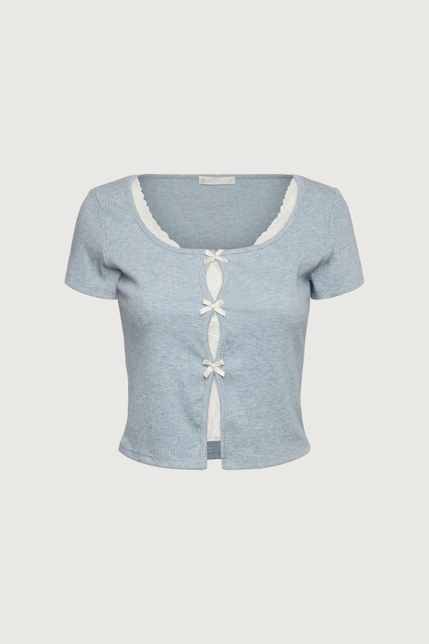 LAYERED LACE BOW TOP