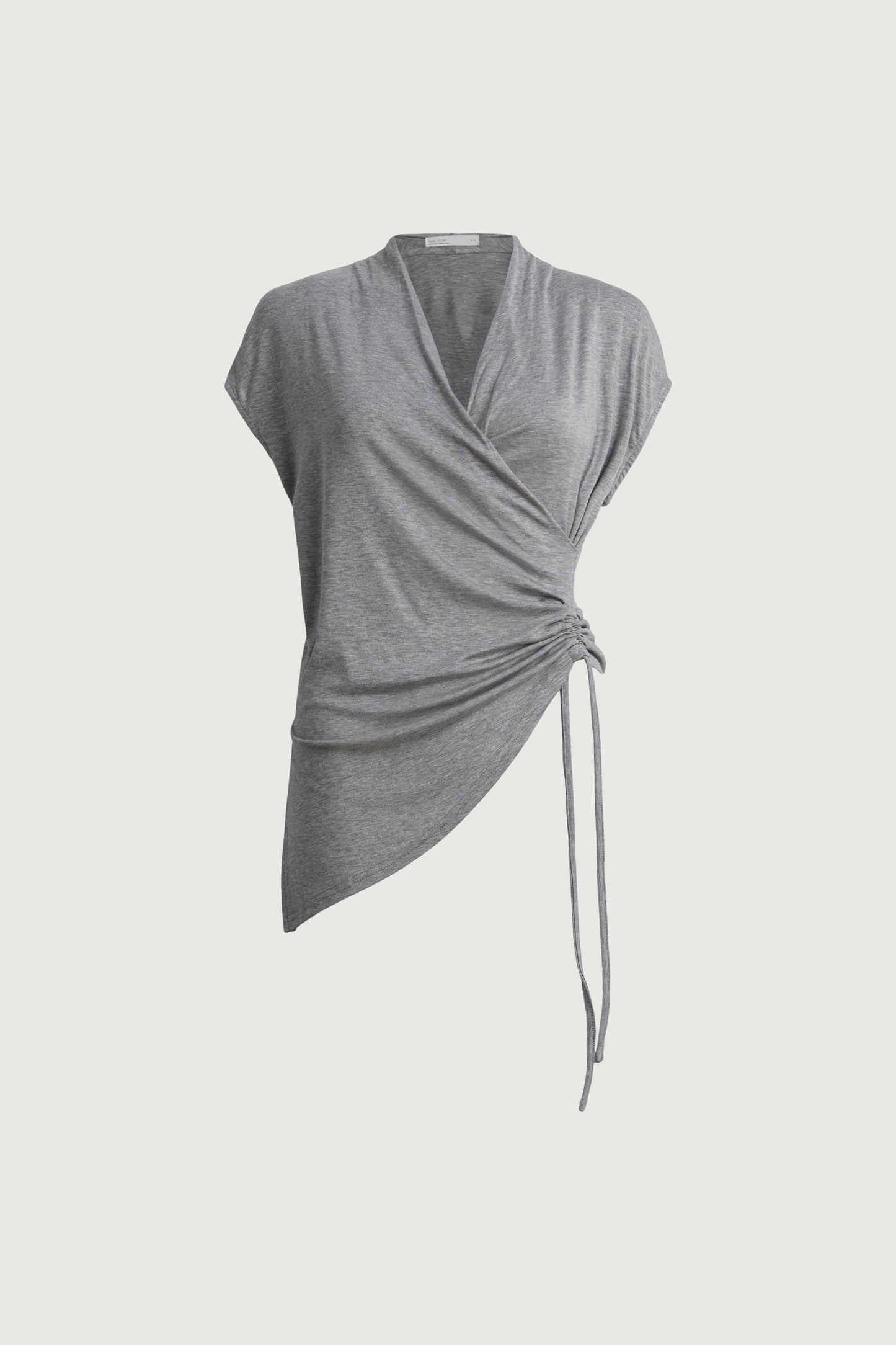 FITTED CROSS FRONT SHIRRED TOP