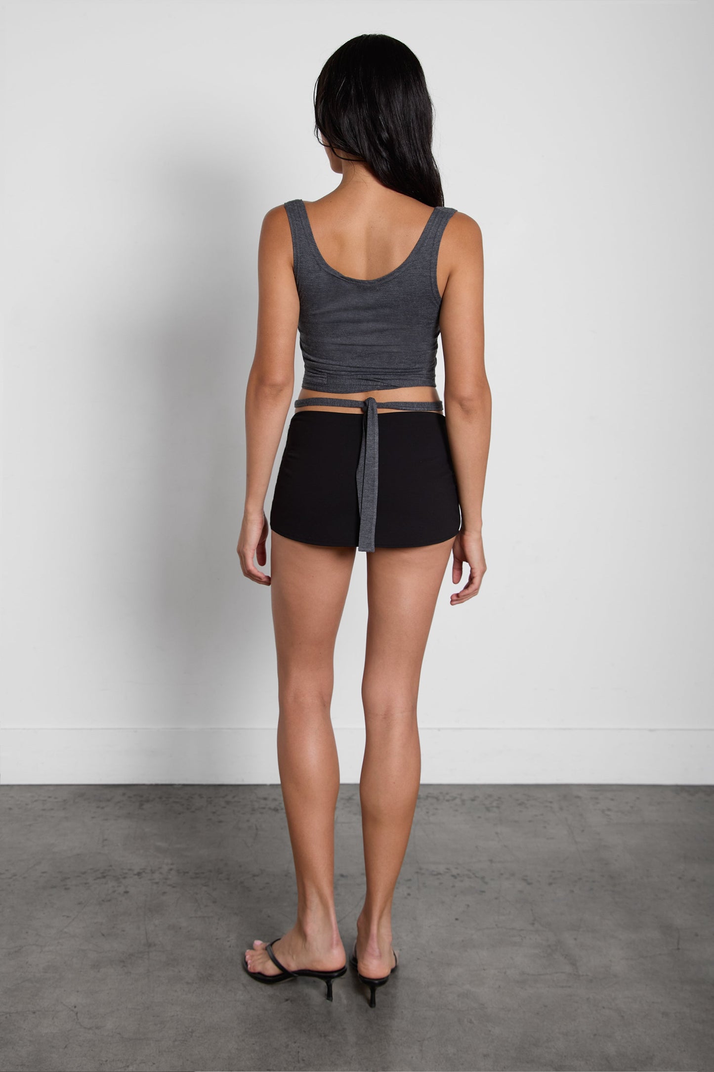 TIE FRONT WRAP TOP