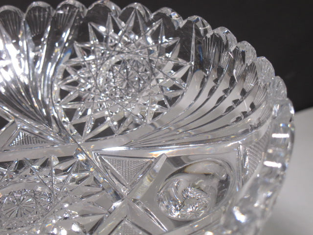 ABP cut glass 3 legged bowl bowl American brilliant vid122
