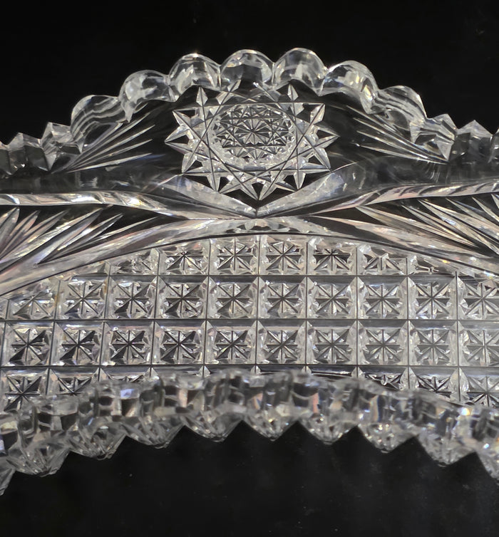 ABP Cut glass bone shape dish bob50