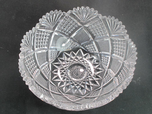 ABP cut glass bowl American brilliant blown blank Hand polished